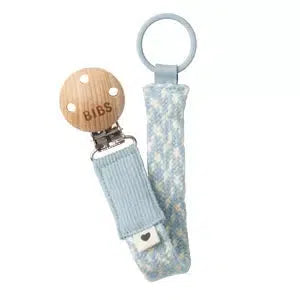 BIBS Pacifier Clip Braided Baby Blue/Ivory-Suttesnor-Bibs-ONESIZE-Ollifant.dk