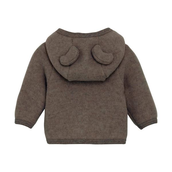 Huttelihut Jakke Ears Wool Fleece - Brown Melange-Jakke-Huttelihut-Ollifant.dk