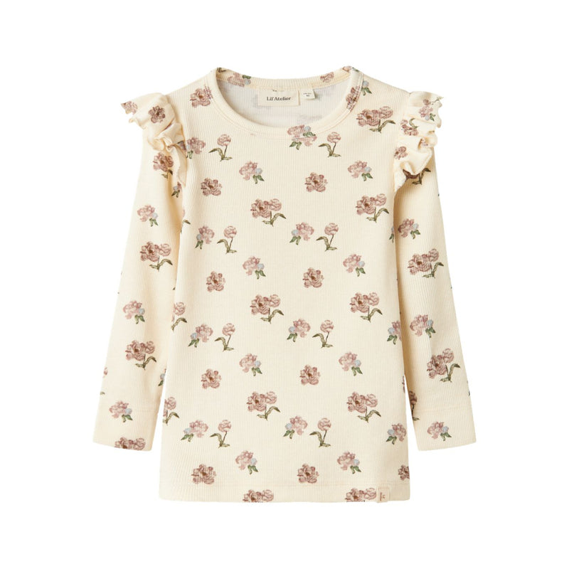 Lil'Atelier Bluse GAVO - Turtledove PEONY-Bluser-Lil'Atelier-Ollifant.dk