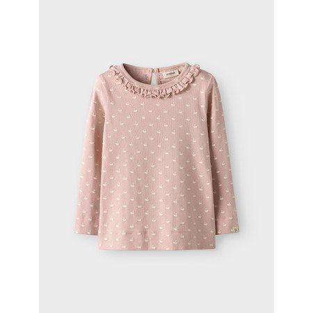 Lil'Atelier Bluse GAYO - Peach Whip Swans-Bluser-Lil'Atelier-Ollifant.dk