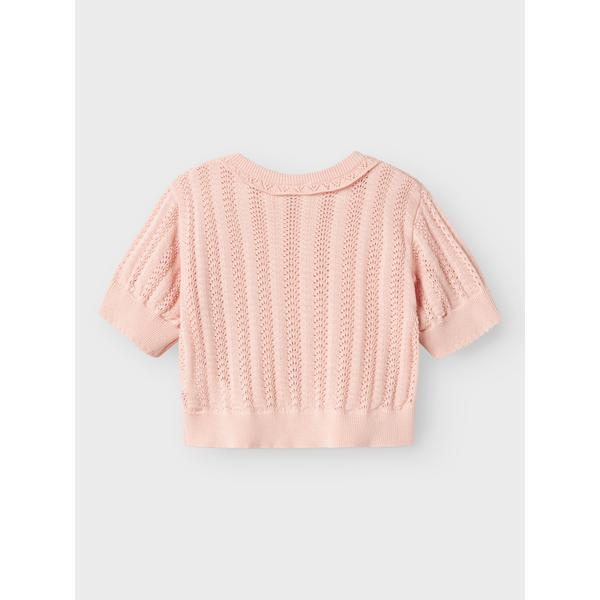 Lil'Atelier SS løs strik FARIA - Peach whip-Bluser-Lil'Atelier-Ollifant.dk