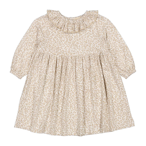 MarMar Kjole Diora Frill - Beige leo-Kjole-MarMar-Ollifant.dk