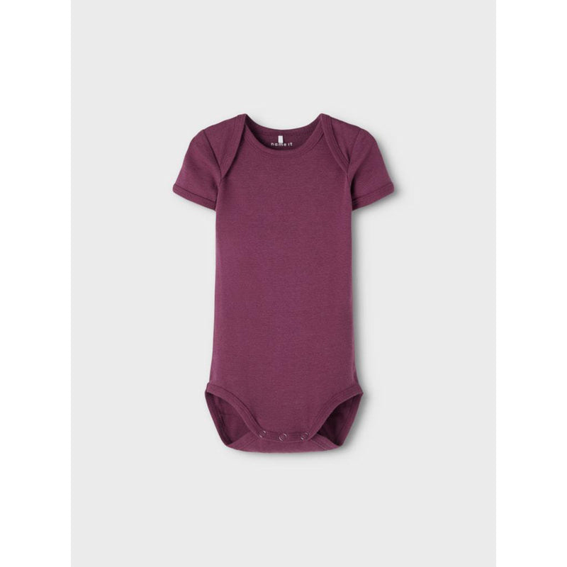 Name it 3pak kortærmet body - Prune/Purple-Body-Name it-Ollifant.dk