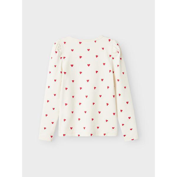 Name it bluse HEART - Cloud dancer-Bluser-Name it-Ollifant.dk