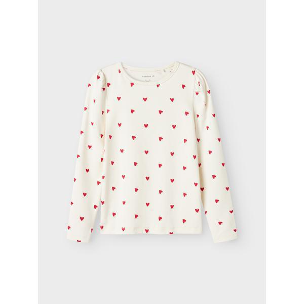 Name it bluse HEART - Cloud dancer-Bluser-Name it-Ollifant.dk