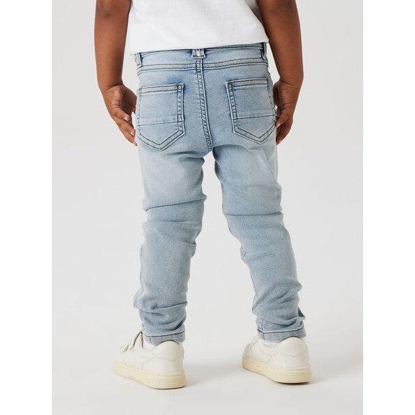 Name it Jeans Slim fit Sweat SILAS - Light Blue Bleached Denim-Bukser-Name it-Ollifant.dk