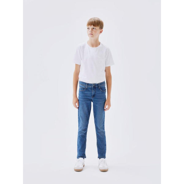 Name it Jeans THEO XSLIM - Medium Blue-Bukser-Name it-Ollifant.dk