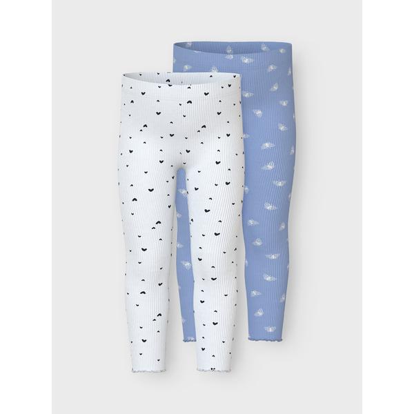 Name it leggings 2Pak VEMIA - Bright white-Leggings-Name it-Ollifant.dk