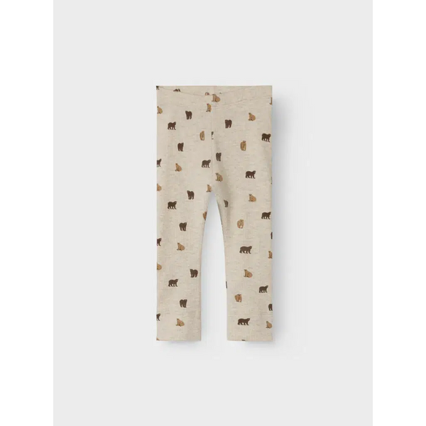 Name it Leggings DABU - Peyote Melange BEAR-Leggings-Name it-Ollifant.dk