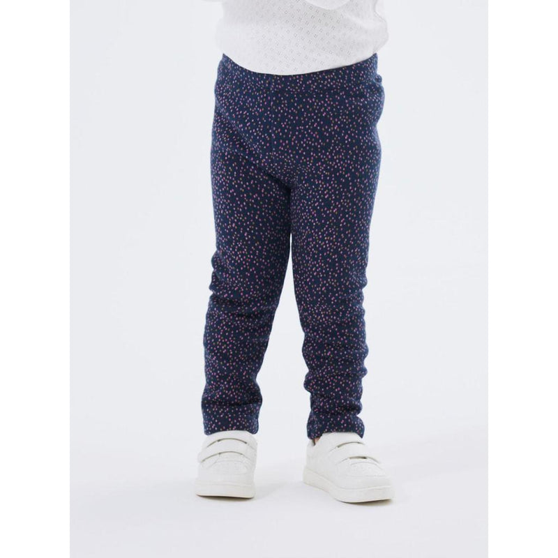 Name it Leggings - Dark Sapphire Dot-Leggings-Name it-Ollifant.dk