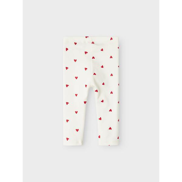 Name it leggings HEART - Cloud dancer-Leggings-Name it-Ollifant.dk