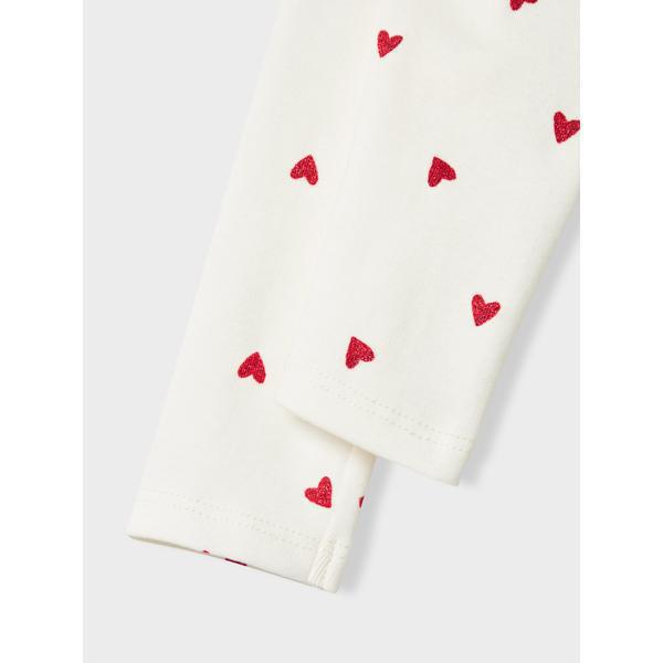 Name it leggings HEART - Cloud dancer-Leggings-Name it-Ollifant.dk