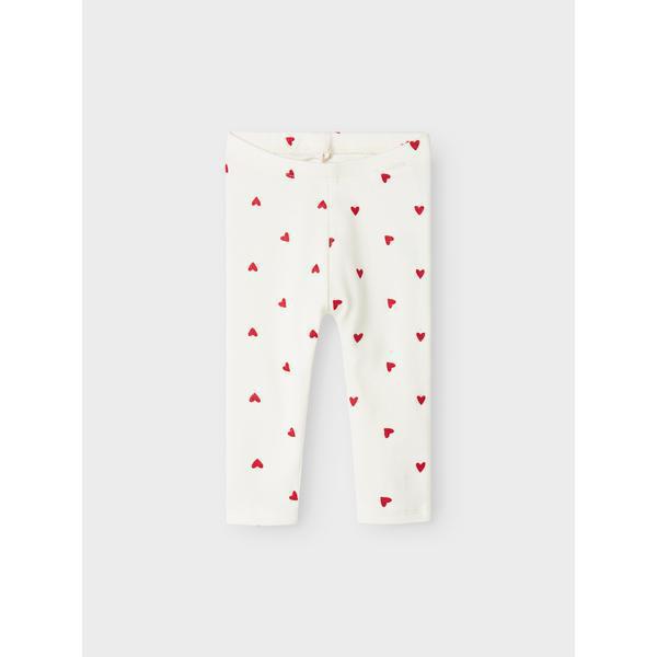 Name it leggings HEART - Cloud dancer-Leggings-Name it-Ollifant.dk