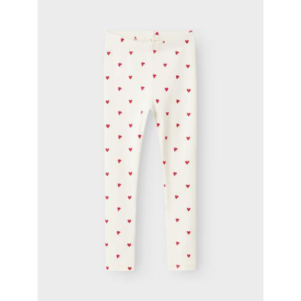 Name it leggings HEART - Cloud dancer-Leggings-Name it-Ollifant.dk