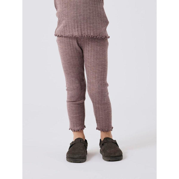 Name it Leggings WOSSA Uld/Silke - Purple Dove-Leggings-Name it-Ollifant.dk