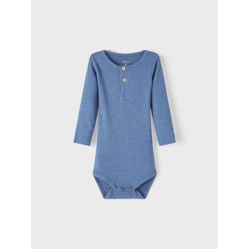 Name it Rib body - Bijou Blue MELANGE-body-Name it-74-Ollifant.dk