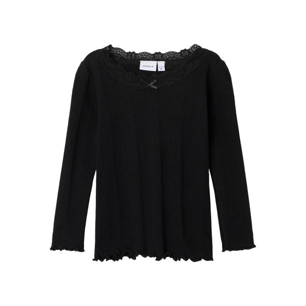 Name it Slim Top FREDA - Black-Bluser-Name it-Ollifant.dk