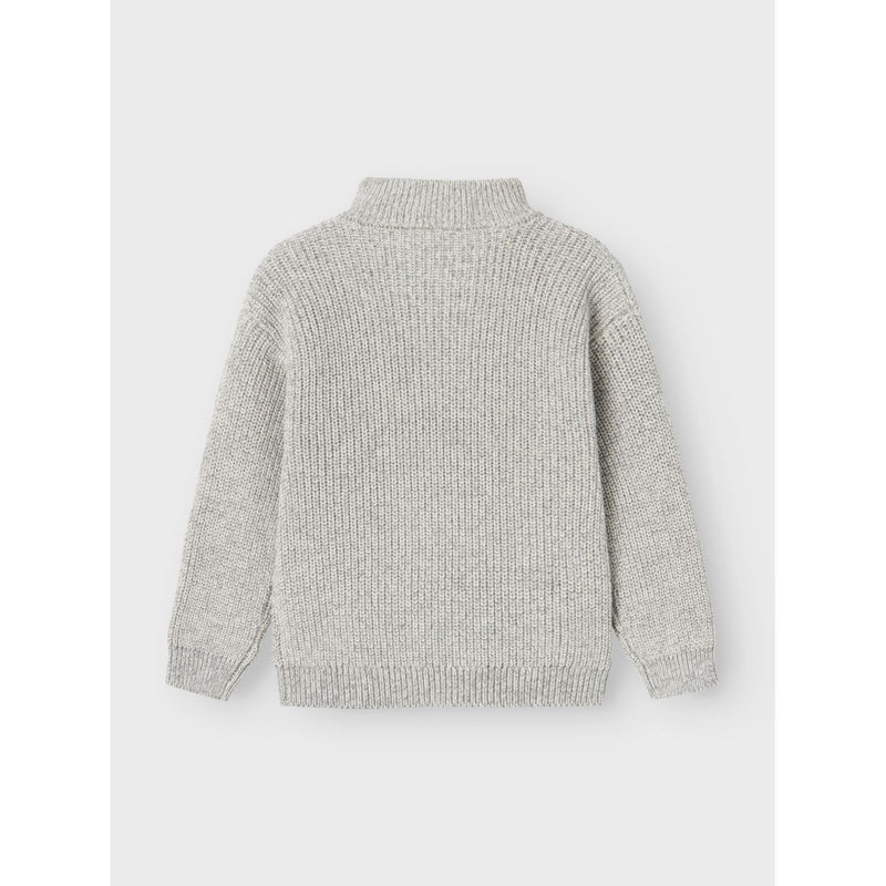 Name it Sweater strik SAFALLE - Grey Melange-Sweater-Name it-Ollifant.dk