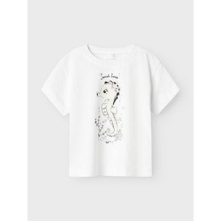 Name it t-shirt ZOSIGNE - Bright white-t-shirt-Name it-Ollifant.dk