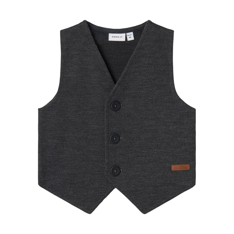 Name it Vest ROBINO - Dark Grey Melange-Vest-Name it-Ollifant.dk