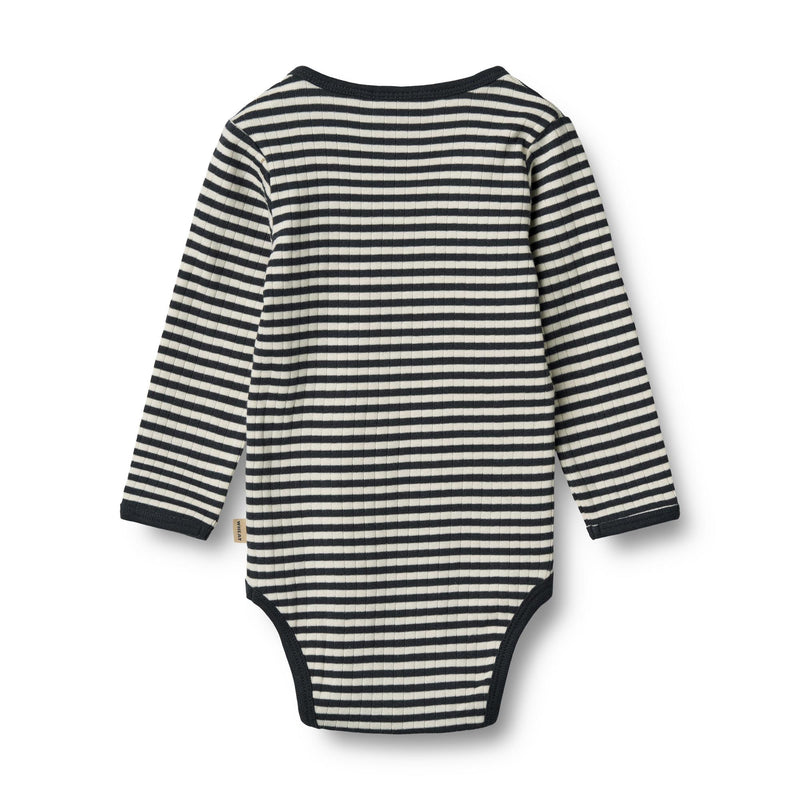 Wheat Body BERTI - Navy rib stripe-body-Wheat-Ollifant.dk