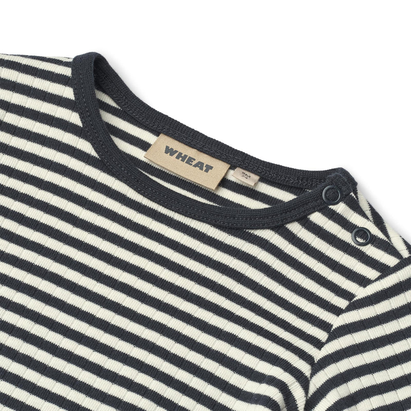 Wheat Body BERTI - Navy rib stripe-body-Wheat-Ollifant.dk