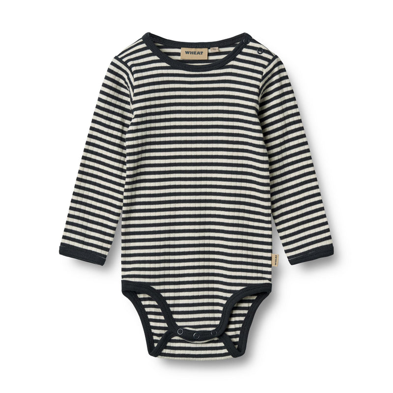 Wheat Body BERTI - Navy rib stripe-body-Wheat-56-Navy rib stripe-Ollifant.dk