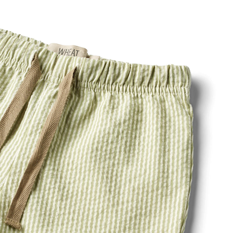 Wheat shorts ELVIG - Green stripe-Shorts-Wheat-Ollifant.dk